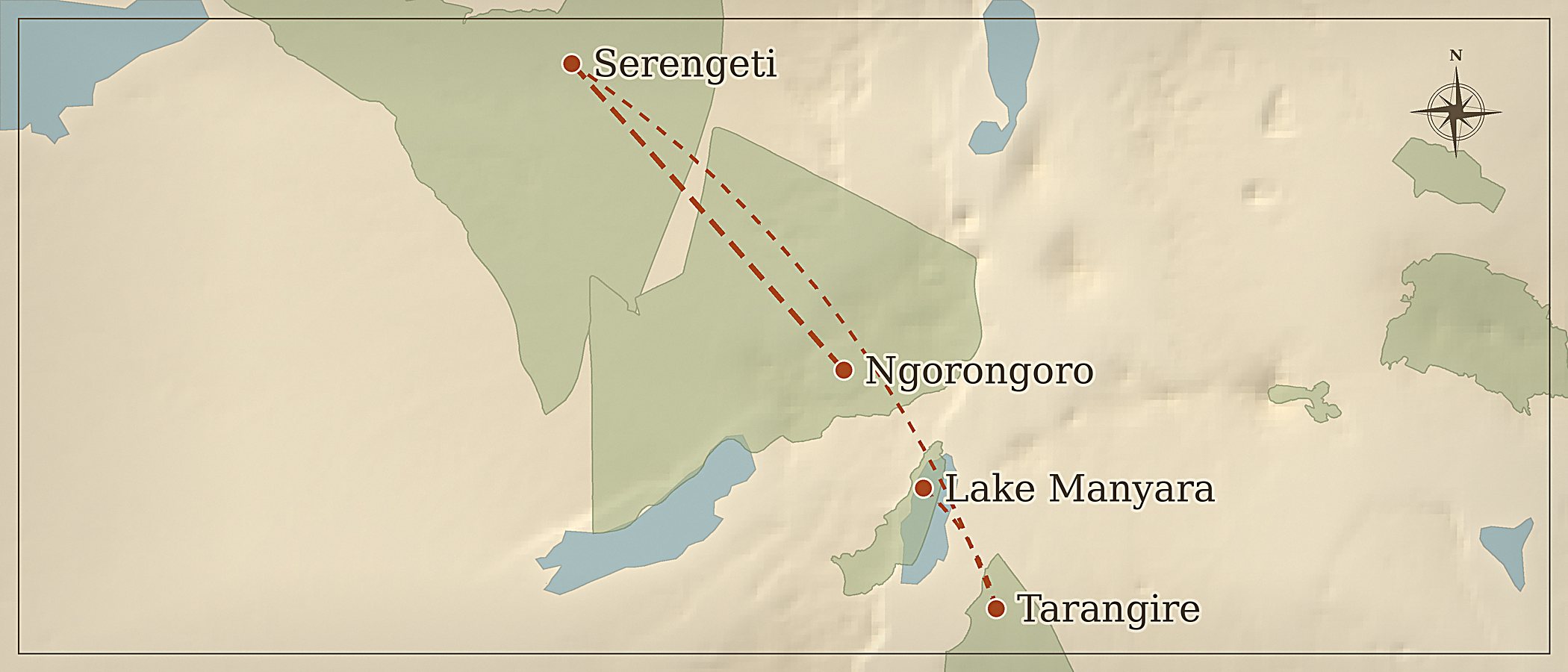 Mapa de la ruta — Contacto con la Vida Salvaje